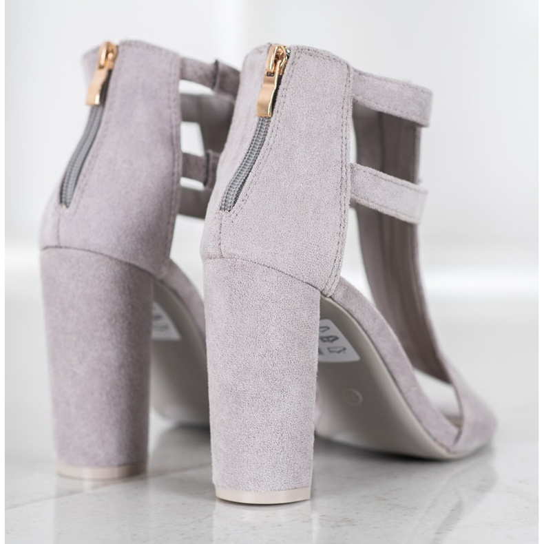 Seastar Sandałki Z Suwakiem szare 1