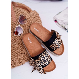 Klapki Damskie Vices Czarne Leopard 6275 1