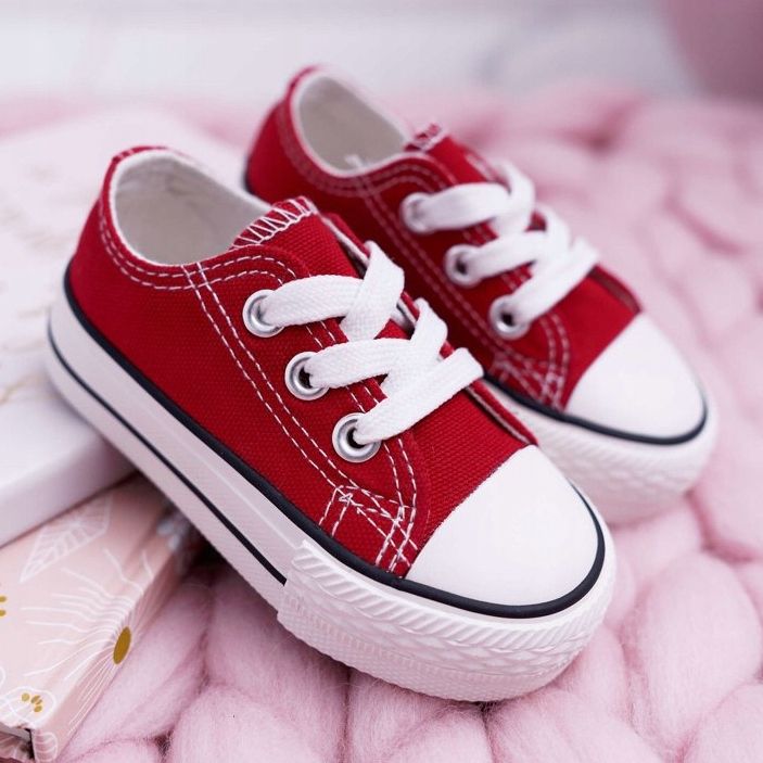 FRROCK Dziecięce Trampki Klasyczne Czerwone Filemon 1