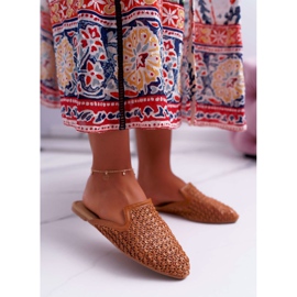 Klapki Damskie Eleganckie Brązowe Vices 3301 1