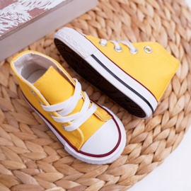 FRROCK Dziecięce Trampki Klasyczne Wysokie Żółte Filemon 2