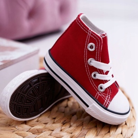 FRROCK Dziecięce Trampki Klasyczne Wysokie Czerwone Filemon 2
