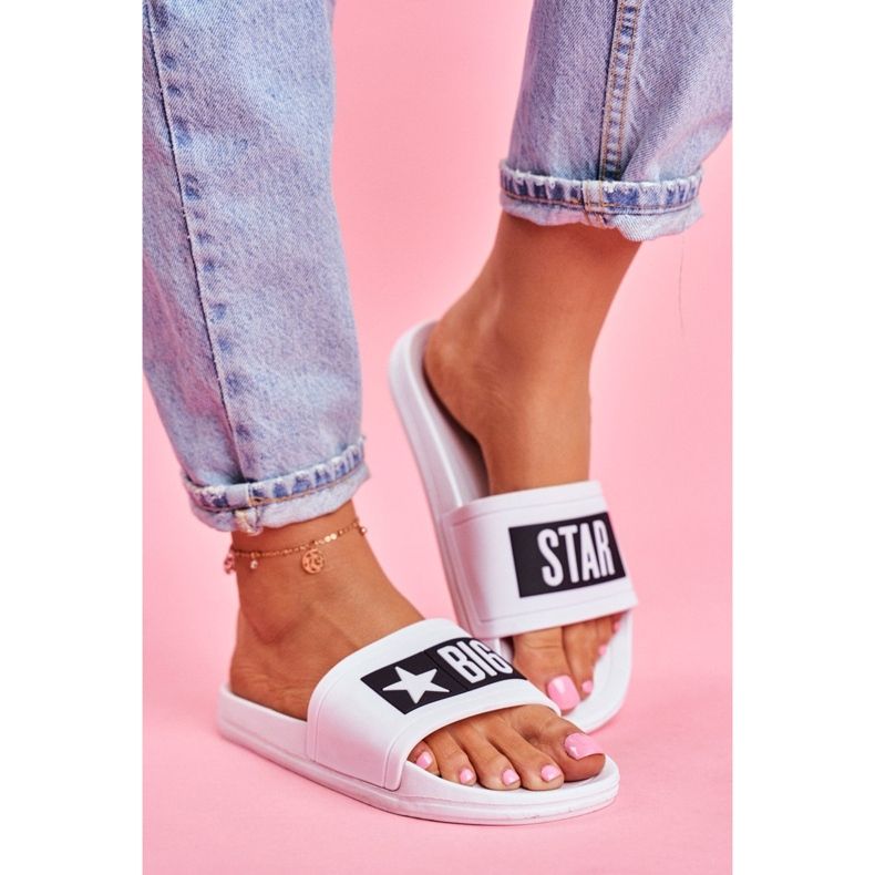 Klapki Damskie Big Star Białe DD274A264 2