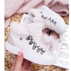 Trzewiki Dziecięce Dziewczęce Big Star Białe EE374017 1