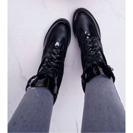 Damskie Botki Wysokie Czarne Trapery Nemtere 2