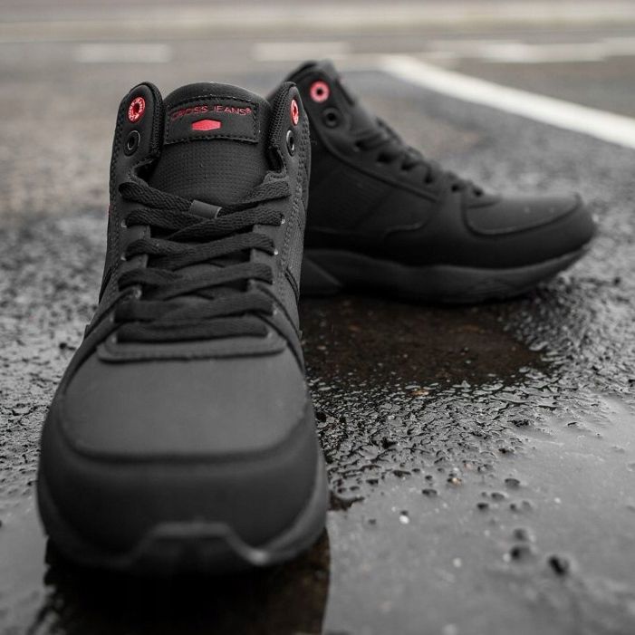 Męskie Buty Trekkingowe Cross Jeans Czarne EE1R4121C 2