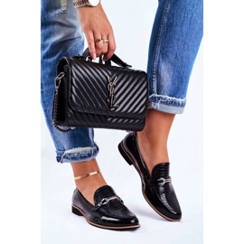 Damskie Półbuty Maciejka Lakierowane Loafery Czarne 4099A-01/00-1 1