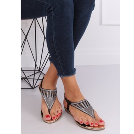 Sandałki japonki zdobione czarne M03 Black 1