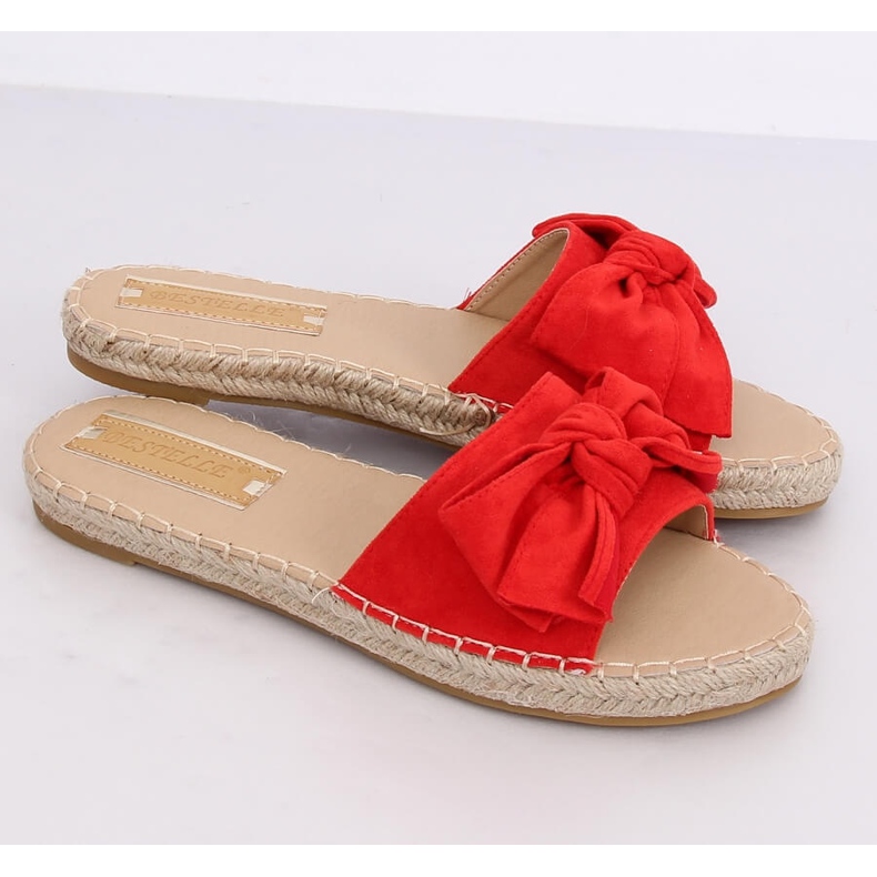Klapki espadryle czerwone A648-ESP-1 Red 2