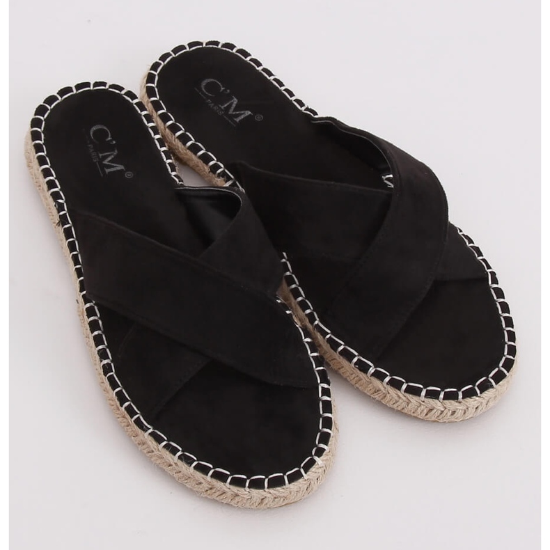 Klapki espadryle czarne 499-35 Black 1