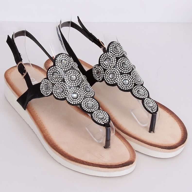 Sandałki japonki czarne 7887-PL Black 1