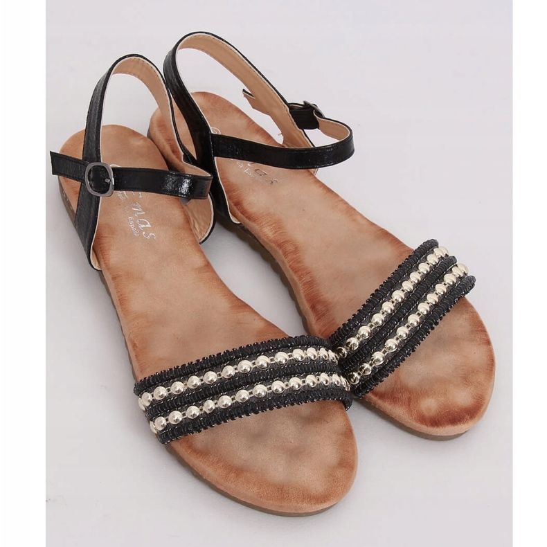 Sandałki damskie czarne HT-68 Black 2