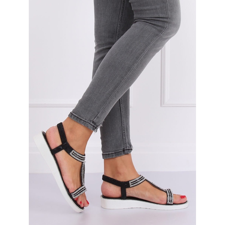 Sandałki damskie czarne 127-89 Black 1