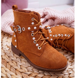 FP1 Dziecięce Botki Perły Camel Nargos brązowe 1