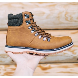 Męskie Botki Trapery Big Star Camel EE174402 brązowe 2