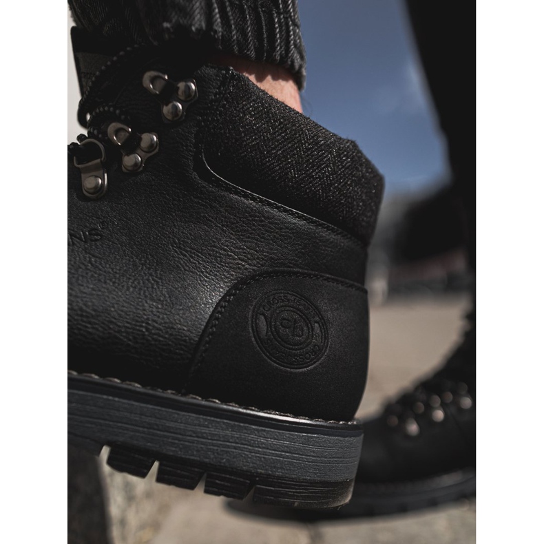 Męskie Botki Trapery Cross Jeans Czarne EE1R4081C 1