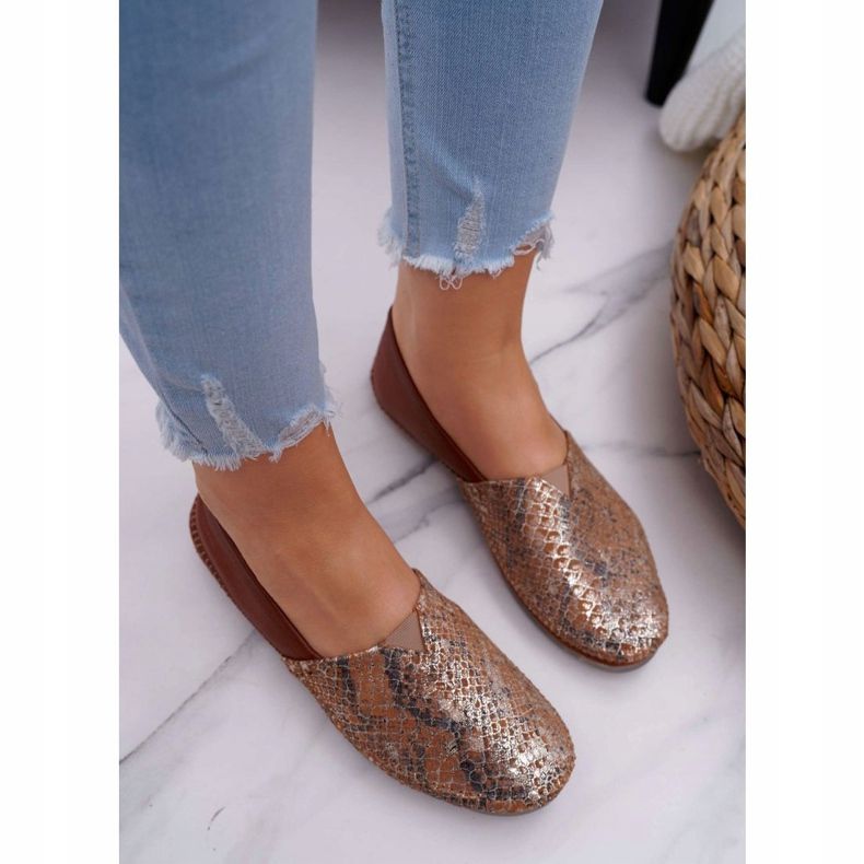 Baleriny Damskie Brązowe Maciejka 1930A-29/00-6 2