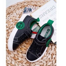 Trampki Dziecięce Big Star Na Rzepy Czarne FF374087 2