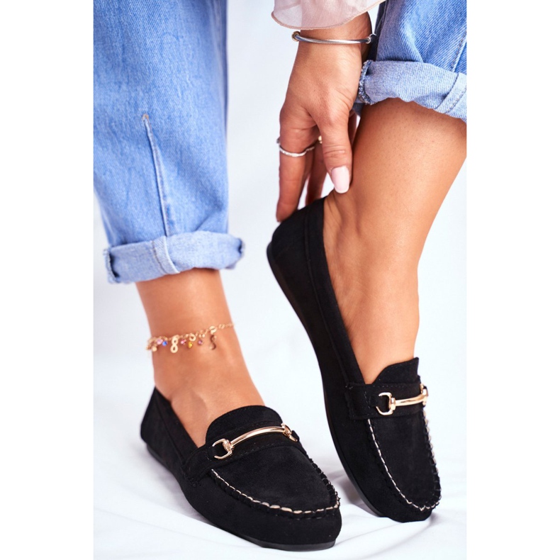 BUGO Mokasyny Damskie Zamszowe Czarne Dive 1