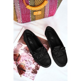 BUGO Mokasyny Damskie Zamszowe Czarne Velucci 2