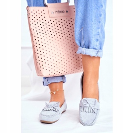 BUGO Mokasyny Damskie Zamszowe Błękitne Velucci niebieskie 2