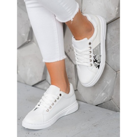 SHELOVET Wygodne Białe Sneakersy 5