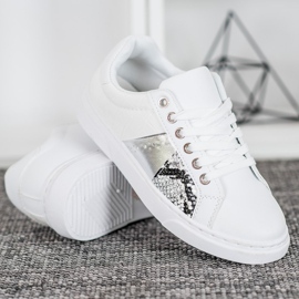 SHELOVET Wygodne Białe Sneakersy 3