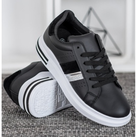 SHELOVET Stylowe Sneakersy czarne 3