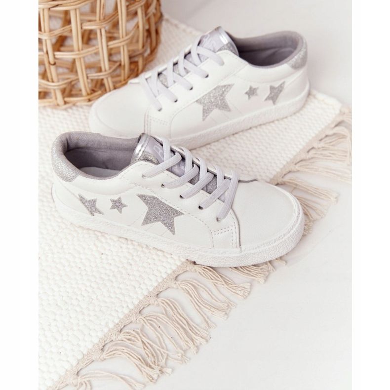 Trampki Dziecięce Big Star Wsuwane Białe FF374034 1