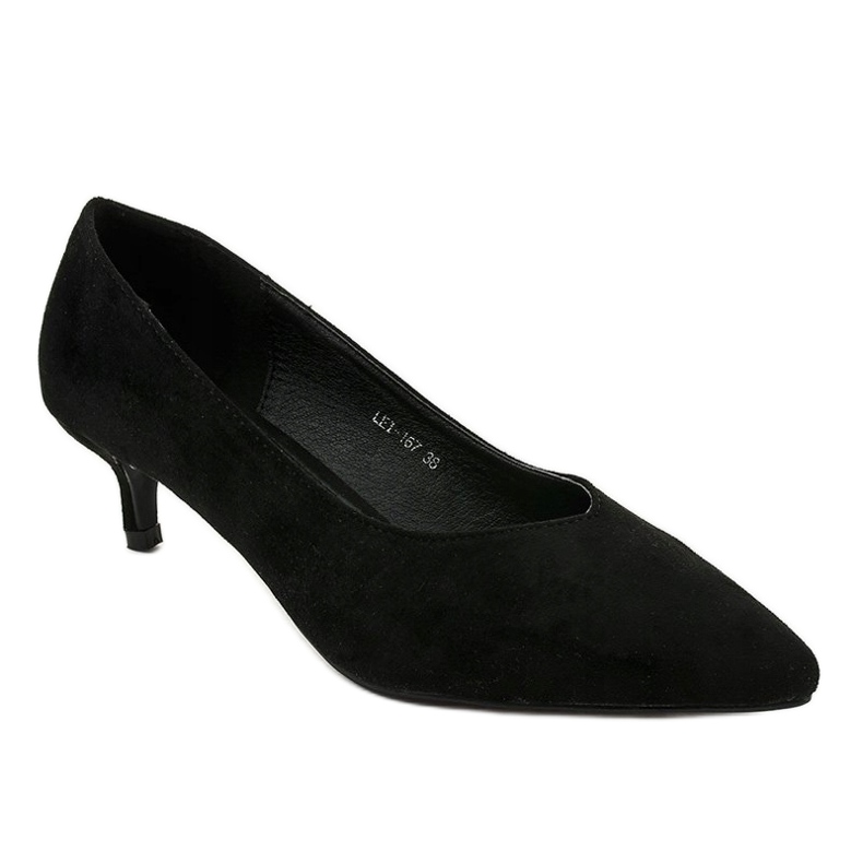 Czarne czółenka na szpilce LEI-167 1