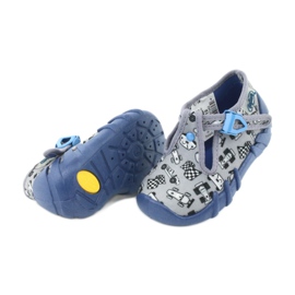 Befado obuwie dziecięce 110P312 niebieskie szare 6