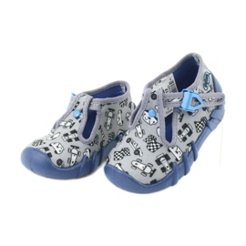 Befado obuwie dziecięce 110P312 niebieskie szare 5