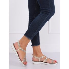 Sandałki asymetryczne złote ZY178 L.GOLD złoty 2