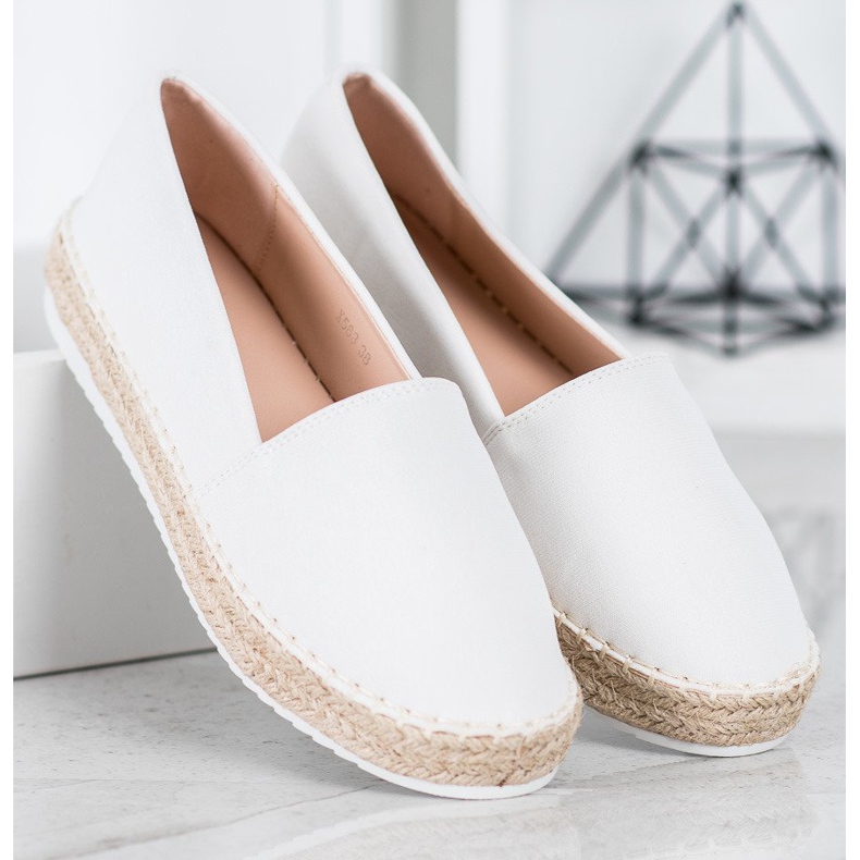 Small Swan Tekstylne Espadryle białe 1