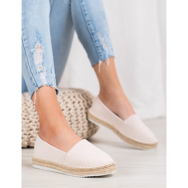 Small Swan Tekstylne Espadryle brązowe 1