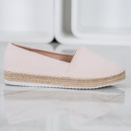 Small Swan Tekstylne Espadryle brązowe 2