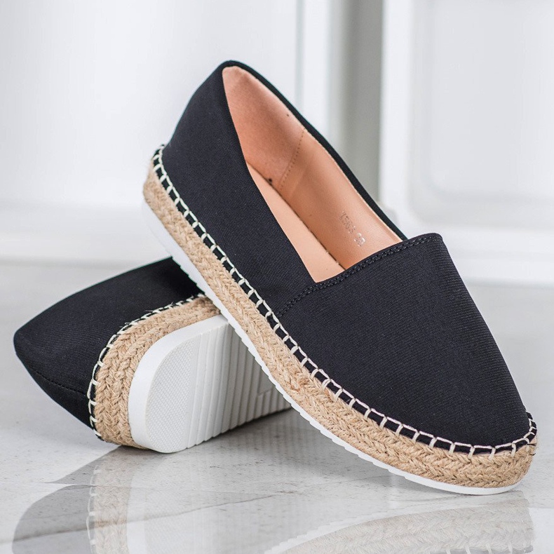 Small Swan Tekstylne Espadryle czarne 1