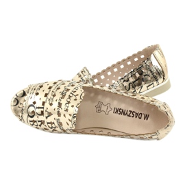 M.Daszyński Balerinki damskie złote Daszyński SA135-1 czarne żółte 5