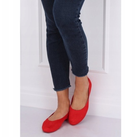 Miękkie baleriny damskie czerwone NK17P Red 2