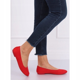 Miękkie baleriny damskie czerwone NK17P Red 1