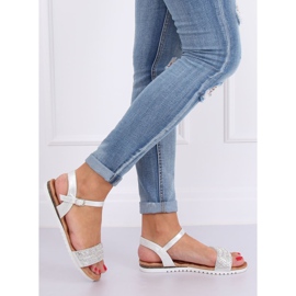 Sandałki damskie srebrne HT-69 Silver szare 2