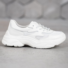 Filippo Skórzane Białe Sneakersy 2