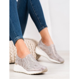 Filippo Ażurowe Slipony Ze Skóry brązowe żółte 1