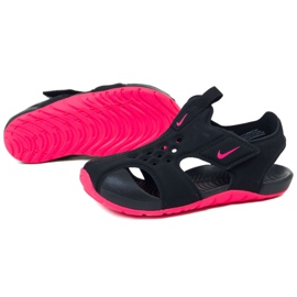 Buty Nike Sunray Protect 2 Jr 943827-003 czarne różowe 1