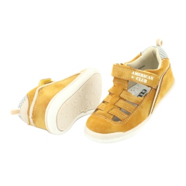 Sandałki chłopięce rzep American Club GC12/20 żółte 4