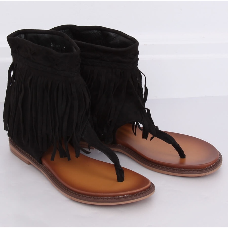 Japonki z cholewką czarne NS129P Black 2