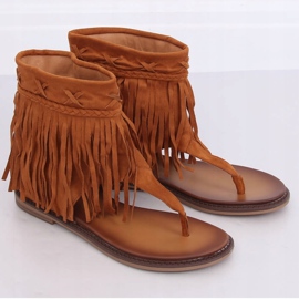 Japonki z cholewką camel NS129P Camel brązowe 1