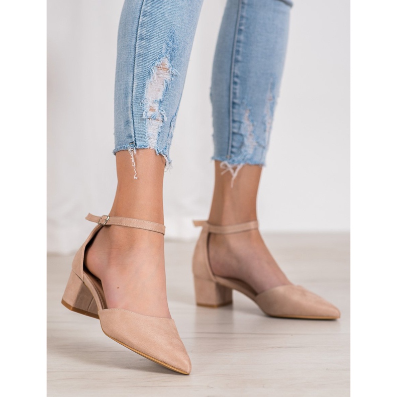 Small Swan Stylowe Czółenka brązowe 1