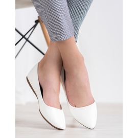 Seastar Białe Balerinki Z Eko Skóry 1