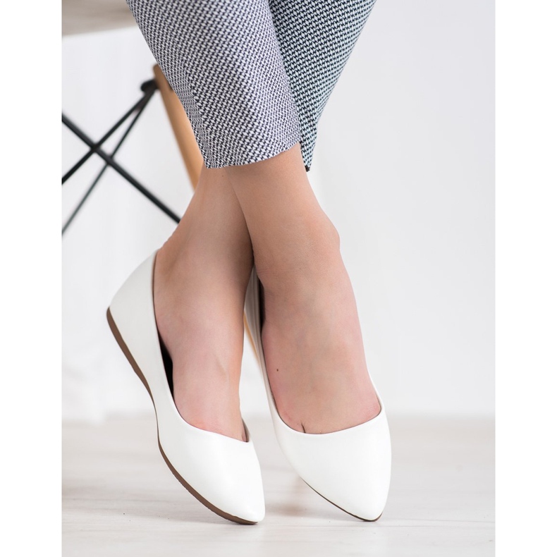 Seastar Białe Balerinki Z Eko Skóry 1